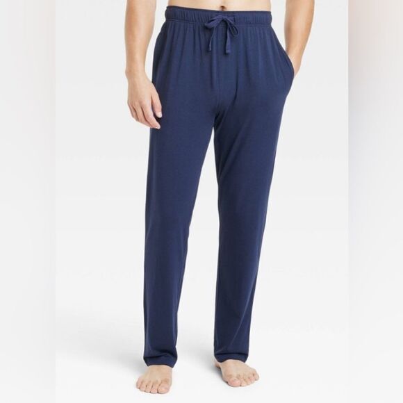 NWOT HANES Big & Tall Heather Blue Drawstring Waist Lounge Pajama Pants -  2XLT - Picture 2 of 6